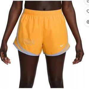 Nike Women's Bright Orange Athletic Shorts Retro Embroidery